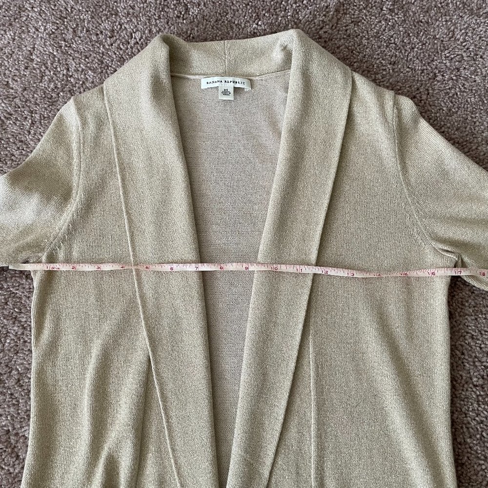 Banana Republic Gold Shimmer Cardigan XS - Picture 8 of 11